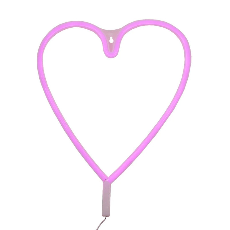 Led Neon Heart Shape - Pink - إضاءة